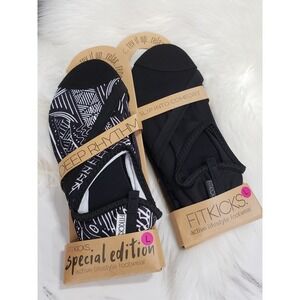LOT 2 FitKicks Slip Into Comfort Yoga Womens Shoes Black Gray SZ Large 8.5 / 9.5